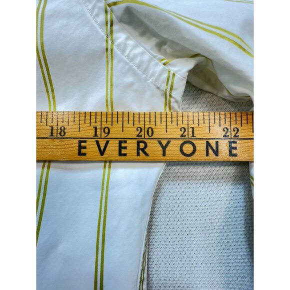 Abercrombie & Fitch Mens Striped Long Sleeve Button-Up Shirt M Muscle Fit White - Picture 9 of 15